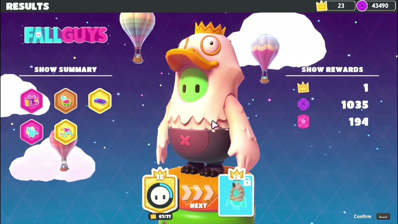 I won a game of Fall Guys! (Stats)