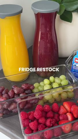 fridge restock asmr!!! 🍓✨ #organization #satisfying #refill #motivation #lifestyle #aesthetic