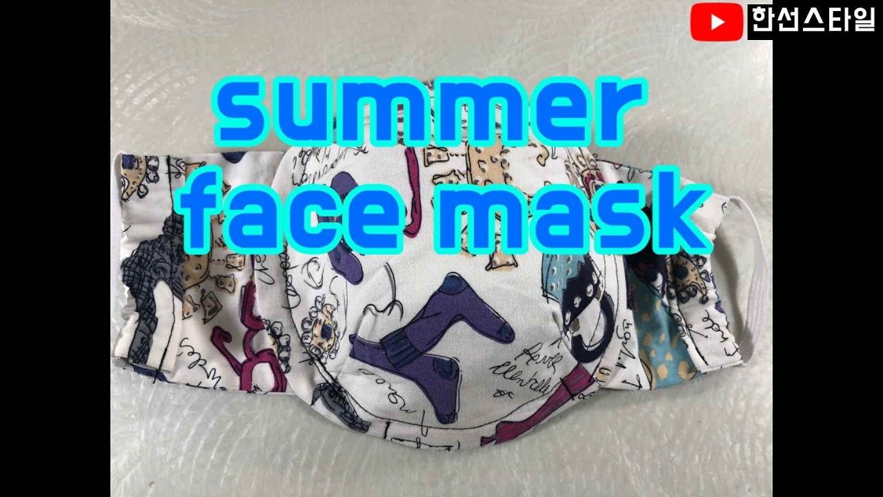 Summer face mask/How to make a summer face mask/Big size mask/Free ...