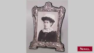 Antique Art Nouveau style silver easel picture frame with