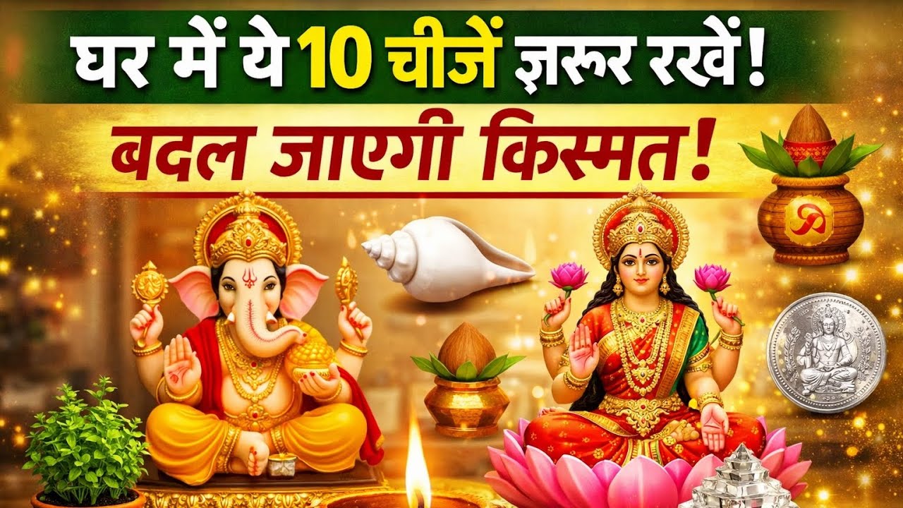 घर में ये 10 चीजें रख लीं तो बदल जाएगी किस्मत | सुख-समृद्धि के गुप्त उपाय 💯