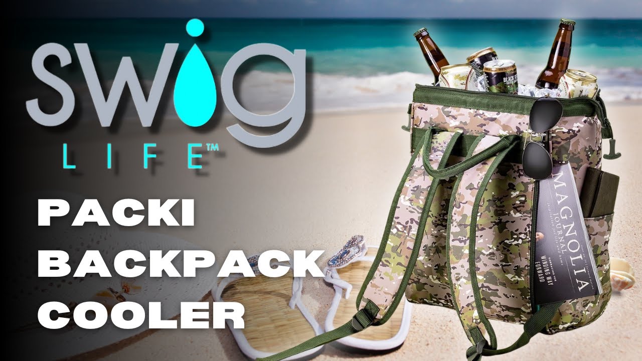Swig Life Packi Backpack Cooler, Portable, Lightweight, Waterproof Beach  Backpack with New & Improved Heavy Duty Zipper