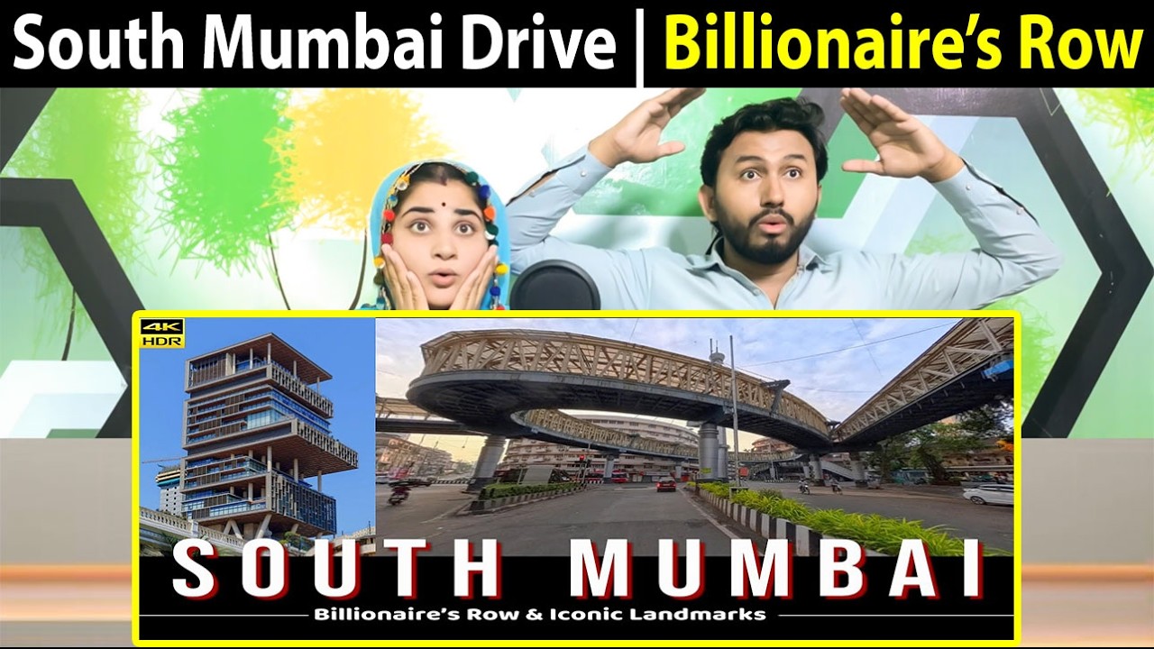 South Mumbai Drive | Billionaire’s Row & Iconic Landmarks | 4K |  Pakistani Hindu Reaction