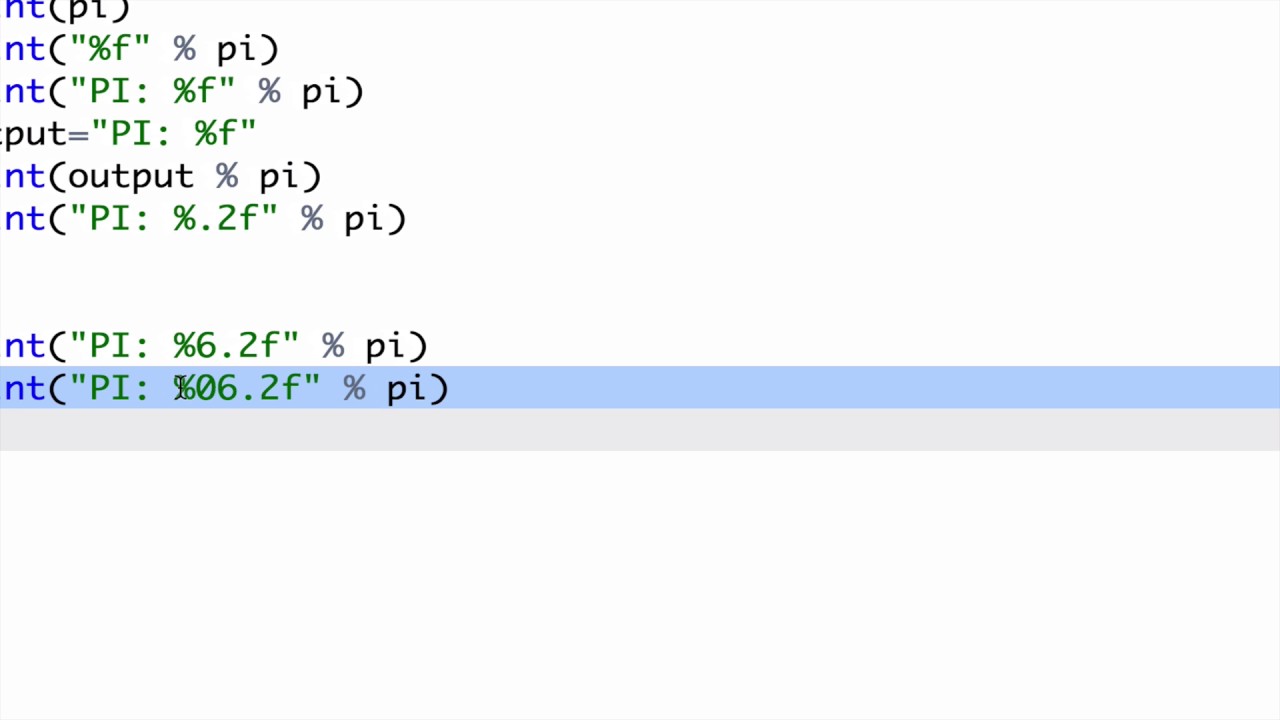 4 - Output Formatting - YouTube