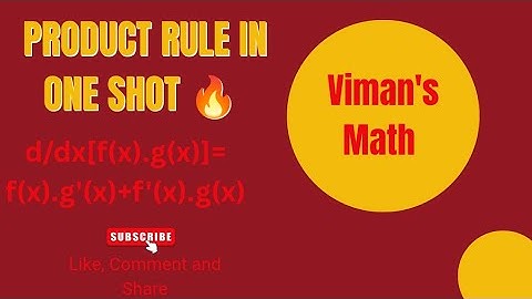 Product Rule🔥Concept+Examples@viman9742 #Differentiation #Class12#Calculus#JEEMaths#maths 