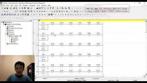 BEL QUIZ 5 TOMBOL DIAGRAM LADDER MENGGUNAKAN CX PROGRAMMER DAN CX DESIGNER