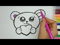 How to Draw a Teddy Bear Kawaii Drawing a Cute Bear Easy Step by step/Drawing animals for kids