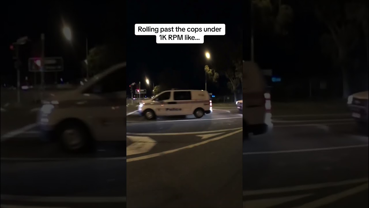 Rolling past the cops in your modified car be like 