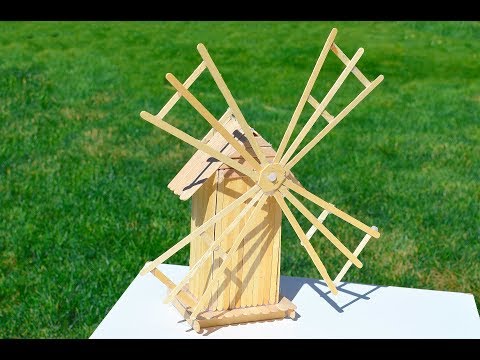 DIY: How to Make Popsicle Stick Windmill House - Easy Diorama