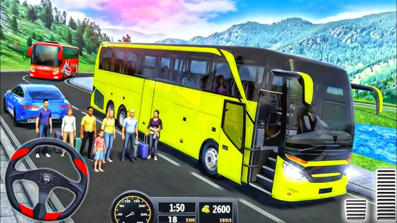 🤩Luxury Bus🤷Simulator💥Gameplay 🚍 Passenger Pickup & Drop | Bus Driving Game Hindi