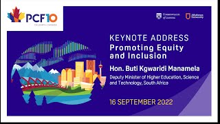 Promoting Equity and Inclusion Keynote by the Hon. Buti Kgwaridi Manamela