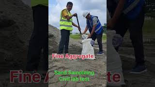 Fine Aggregate Materials Sampleing and testing stock yard