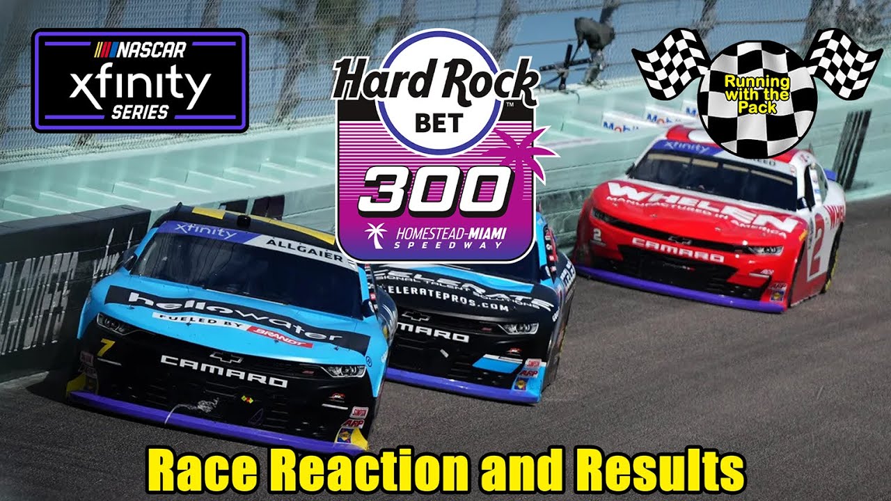 Live NASCAR Xfinity Series Hard Rock Bet 300 @ Homestead Miami Speedway ...