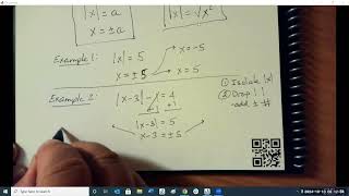 MATH 1314   CH 3 SEC 5   Solving Equations and Inequalities with Absolute Values