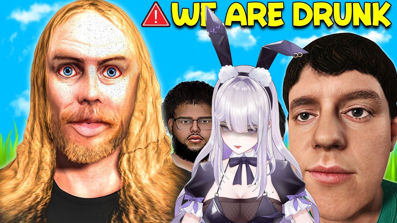 FINALLY reacting to Drunk Mario Kart with Soup, Yumi, Grizzy, Puffer and CheesyAU!