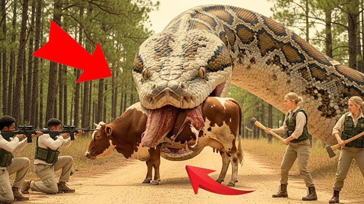 Courageous police Rescue Team Rushes to Save a Pregnant Dairy Cow from Giant Python