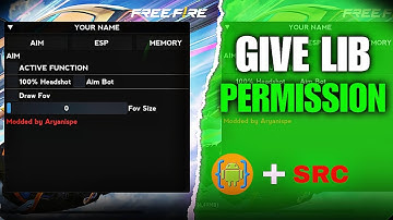 HOW TO GIVE LIB PERMISSION IN FF APK SRC | LIB PERMISSION SRC | FREE MOD MENU | MODDING FREE