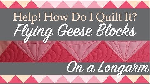 Machine Quilting Flying Geese Blocks on a Longarm: Free-motion Challenge Quilting Along