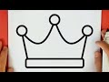 كيف ترسم تاج سهل خطوة بخطوة | رسم سهل | تعليم الرسم | How to draw a crown easy step by step