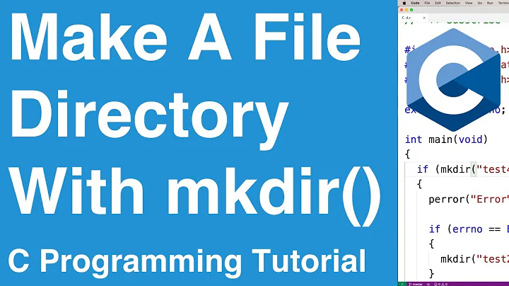 Make A File Directory With mkdir() | C Programming Tutorial