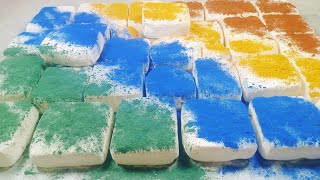 Holi Special Soft Crispy blocks💚💙💛 Crunchy | Crushing | Satisfying | ASMR screenshot 3
