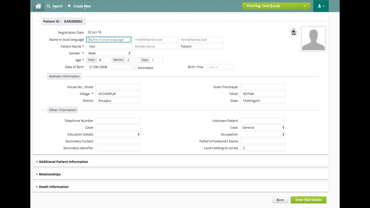 Patient Identifier Configuration in Bahmni