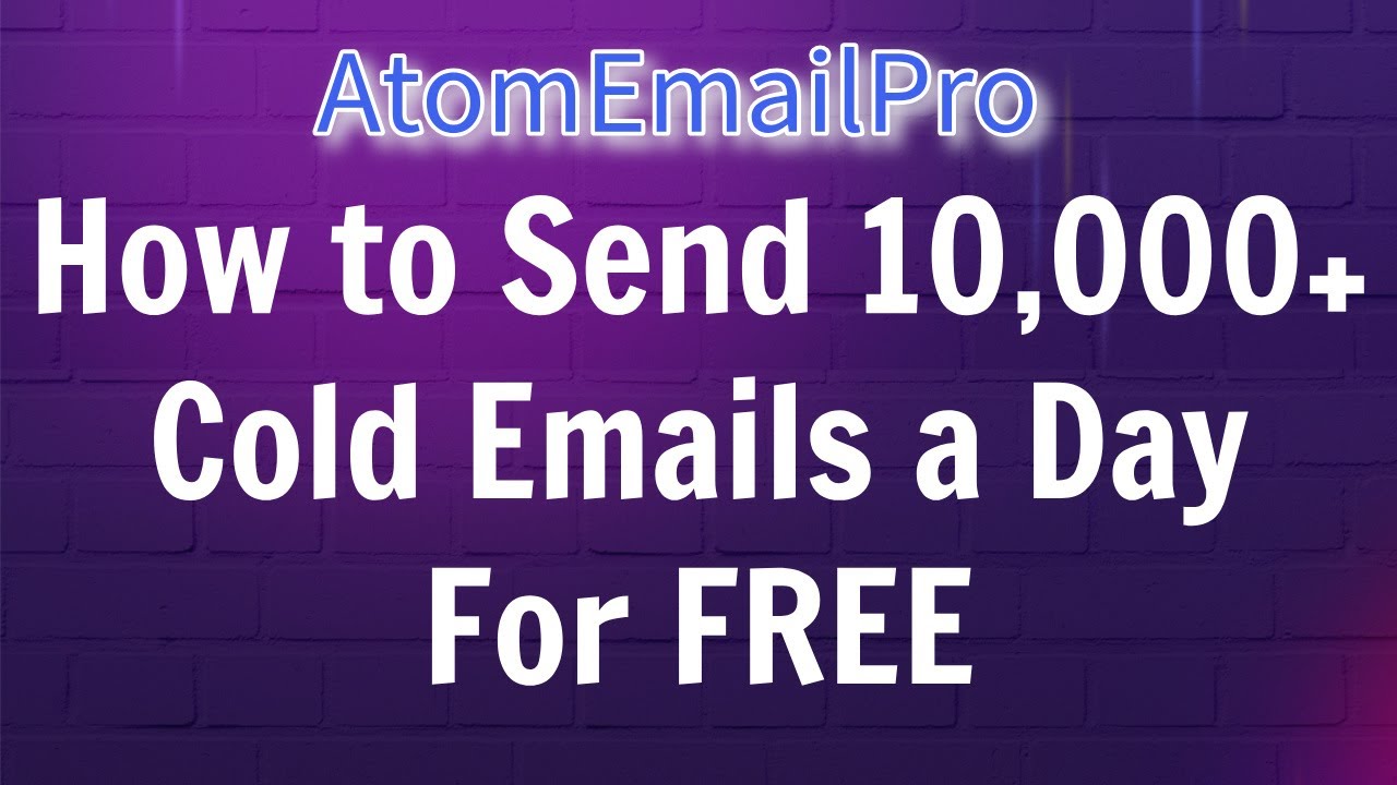 How to Send 10,000+ Cold Emails a Day For FREE|Spam-Free Bulk Email ...