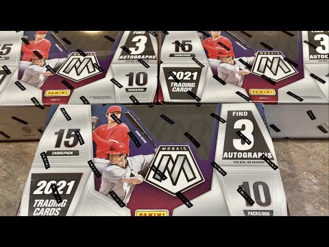 NEW RELEASE! 2021 PANINI MOSAIC BASEBALL TRIPLE BOX OPENING NEW RELEASE! 2021 PANINI MOSAIC BASEBALL TRIPLE BOX OPENING