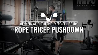 Rope Tricep Pushdown | Olympic Weightlifting Exercise Library