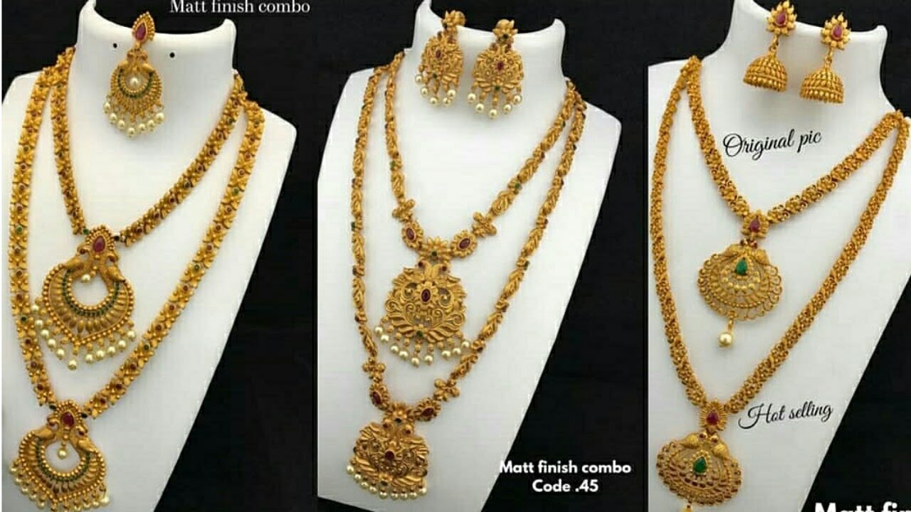 Latest Matte finish haram \u0026 Necklace 