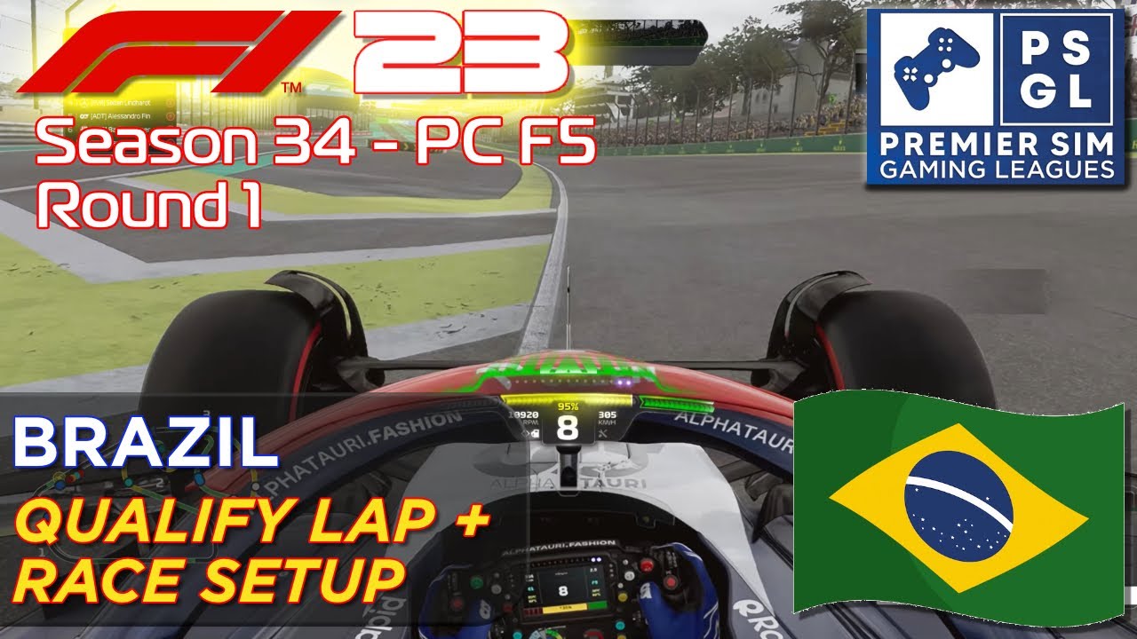PSGL F1 23 Brazil Qualifying Lap + Race Setup 💪 YouTube