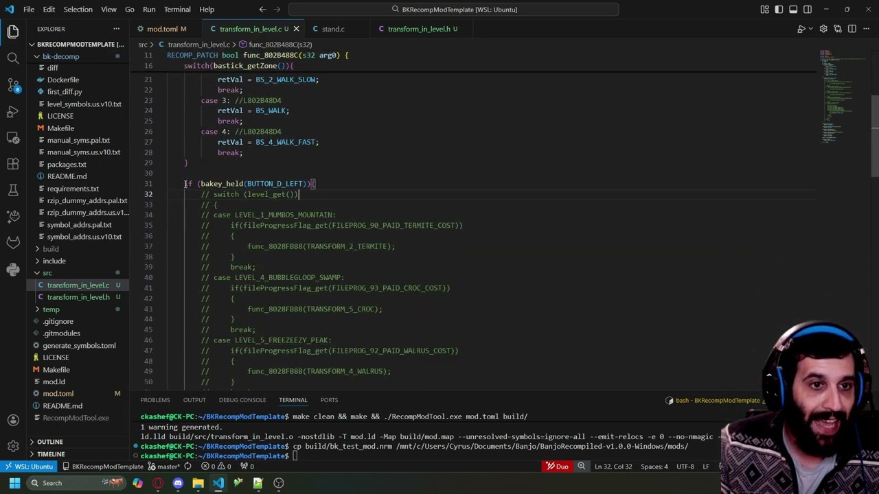 Banjo-Kazooie Recomp Quick Modding Demonstration