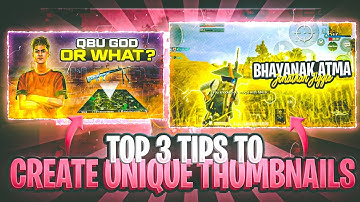 You Can Use This 3 Tips 🔥 to Create Unique Thumbnails | Pubg Thumbnail | Pubg Montage Thumbnail