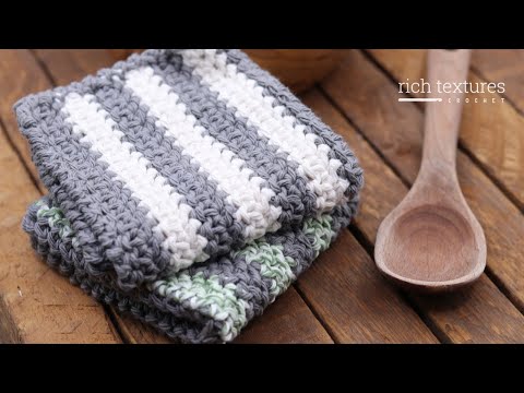 Free Textured Crochet Washcloth Pattern Tutorial