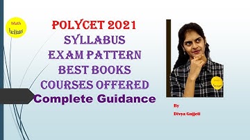 Polycet 2021 Syllabus| Courses offered| Books| Colleges list