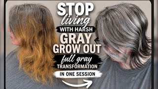 STOP Living With Harsh Gray Grow Out | Full GRAY Transformation