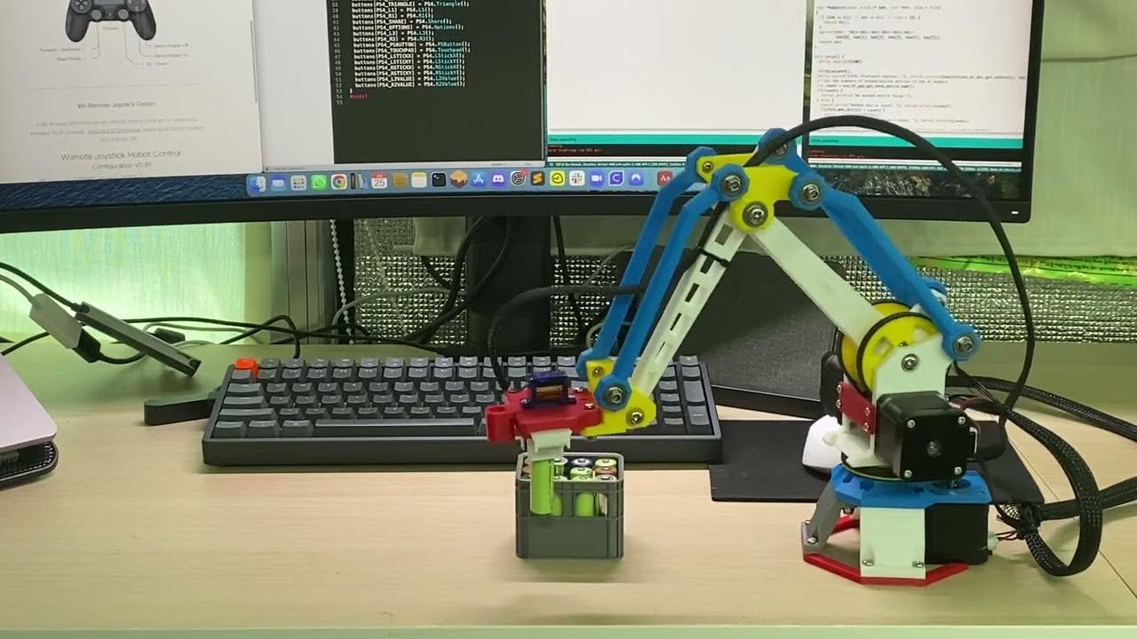ESP32 robot arm controlled by PS4 controller - YouTube