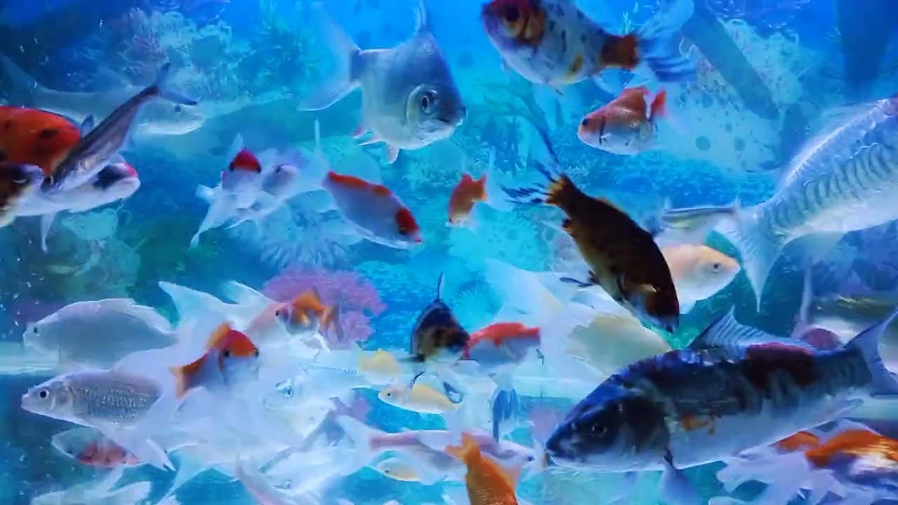 Ikan hias saya lagi senang karena baru di ganti air mereka 🐬