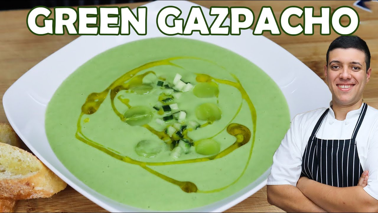 Healthy Green Gazpacho   Gazpacho Verde Soup   Recipe by Lounging with Lenny