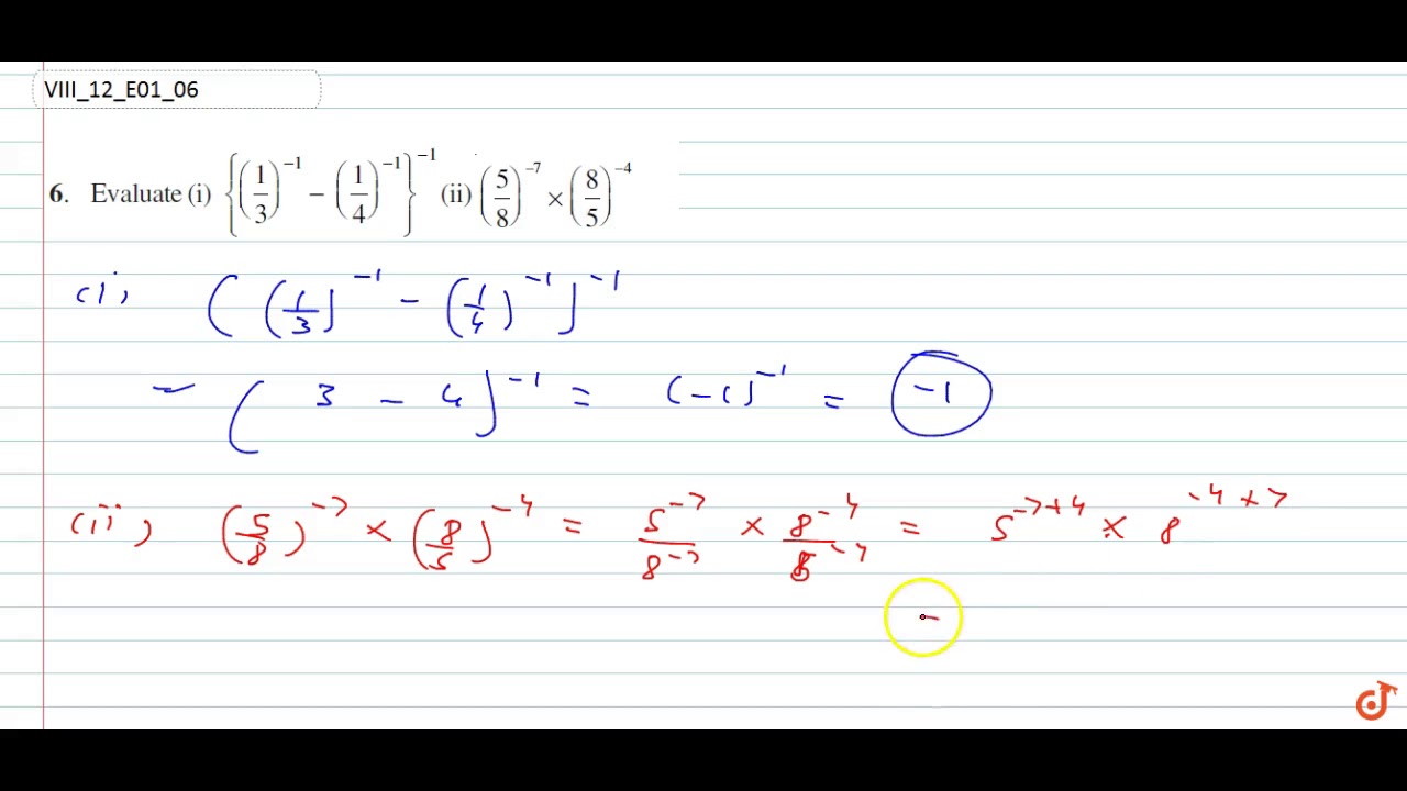 exponents and powers ncert class 8 chapter 12 exercise 12