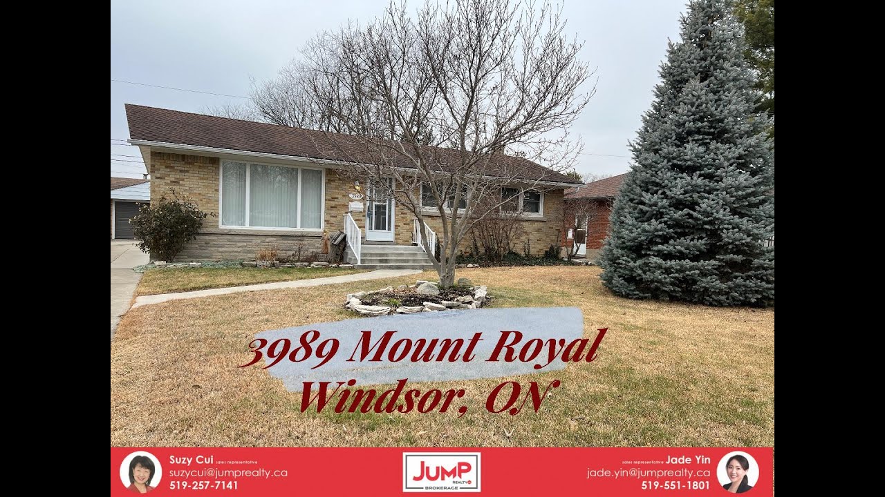 House for Lease 3989 Mount Royal, Windsor, ON YouTube