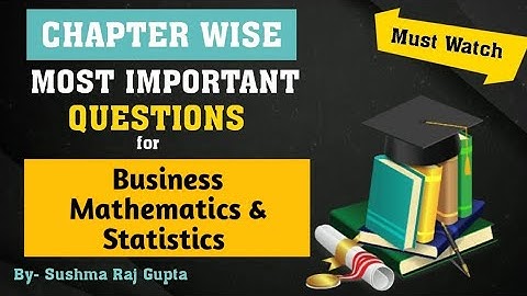 Important Questions & Paper pattern of Business Mathematics and statistics/B.com 3rd sem/PU Chd
