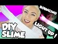 FUN AND EASY DIY LIGHT UP BOUNCING SLIME | GLOW in the DARK Slime! Slime that BOUNCES | NICOLE SKYES