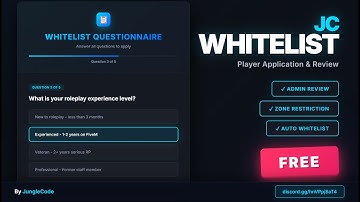 📋 JC Whitelist System - Professional Player Application & Review for FiveM | Standalone