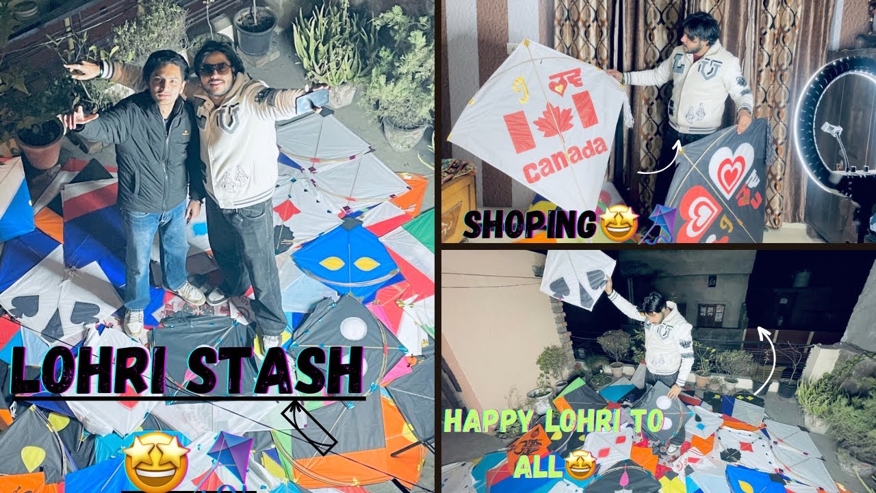 Lohri stash🤩 kitti vdde ptang d shoping 🪁🤩 #lohri #stash - YouTube