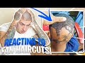 I CANT BELIEVE HE DID THAT! REACTING TO FAN HAIRCUTS!