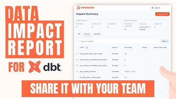 Sign up for PipeRider Cloud and Share your First Impact Report for your dbt Project