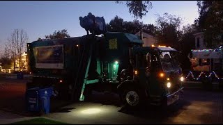 LA Sanitation- Recycling Trucks Working Late on Heavy Holiday Recycle