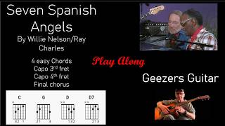 Seven Spanish Angels by Willie Nelson easy guitar play along with lyrics and chords