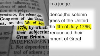When was the Declaration of Independence? 1776 or 1766?